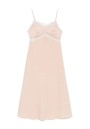 Vivetta lace-trim midi dress - Neutrals