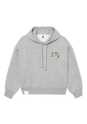 izzue graphic-print hoodie - Grey