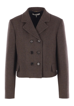 Chloé houndstooth double-breasted jacket - Brown