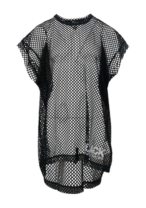 Black Comme Des Garçons mesh-panelling T-shirt