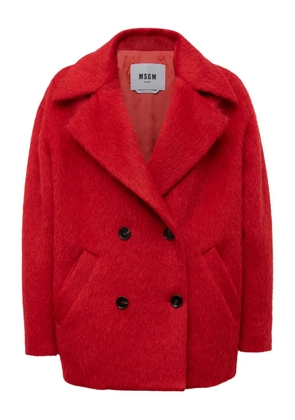 MSGM double-breasted coat - Red