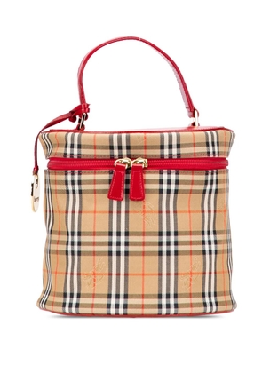 Burberry Pre-Owned 20th Century Haymarket Check Canvas vanity bag - Brown