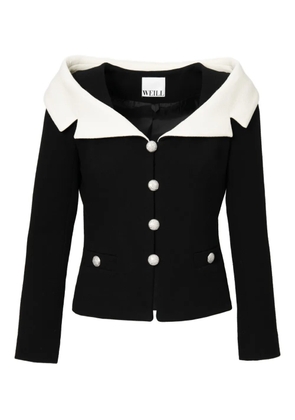WEILL PARIS bardot neck button jacket - Black