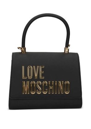 Love Moschino logo-plaque tote bag - Black