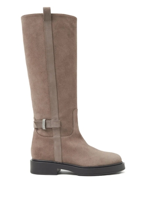 Peserico buckle-detail suede boots - Neutrals