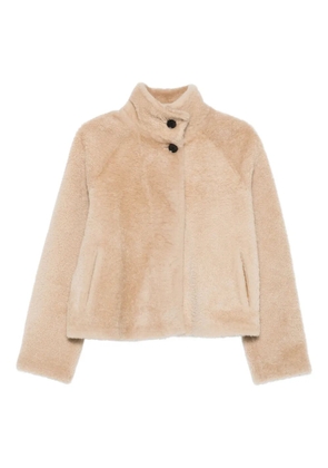 Arma high-neck buttoned jacket - Neutrals