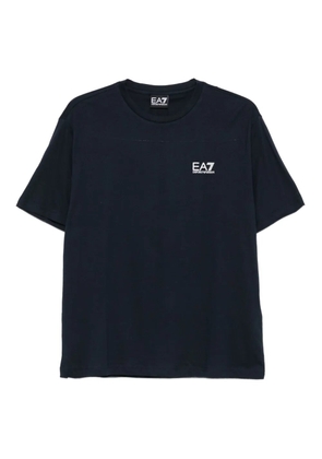 Ea7 Emporio Armani logo-print cotton T-shirt - Blue