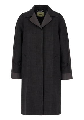 FENDI concealed fastening coat - Grey