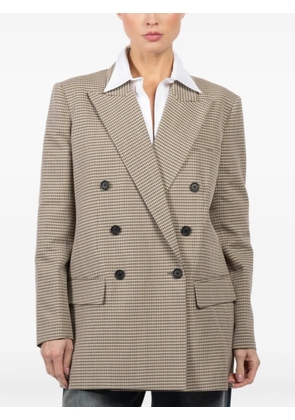 Kulson George double-breasted check jacket - Neutrals