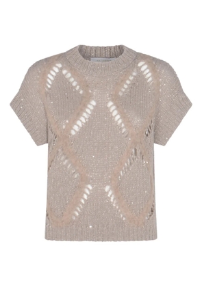Antonelli short-sleeves top - Neutrals