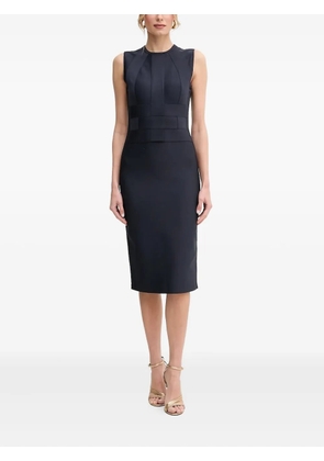 Hervé Léger panelled sleeveless midi day dress - Blue