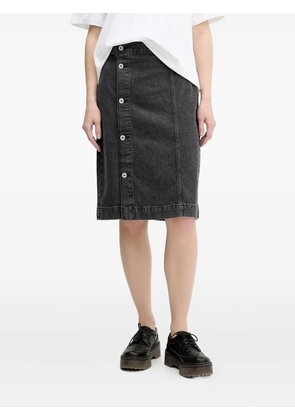 Karl Lagerfeld Jeans button-front denim skirt - Grey
