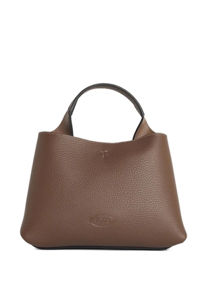 Tod's micro embossed-logo tote bag - Brown