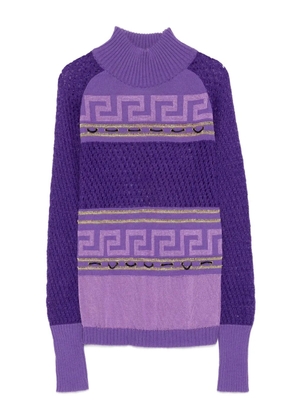 Versace Pre-Owned 2001-2002 patterned sweater - Purple