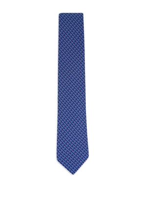 Ferragamo patterned tie - Blue