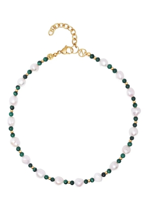 Nialaya Jewelry Capri pearl choker necklace - Gold