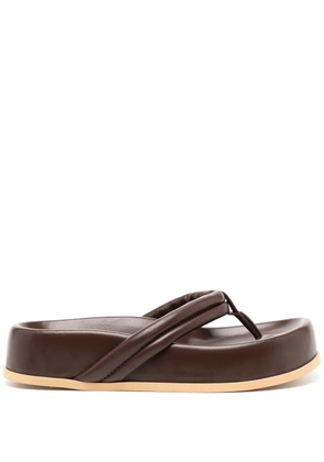 GIABORGHINI Frederique 40mm leather sandals - Brown