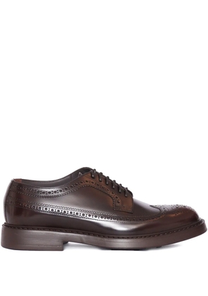 Doucal's leather derby shoes - Brown