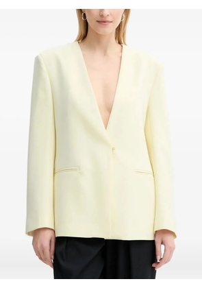 Isabelle Blanche V-neck belted jacket - Yellow