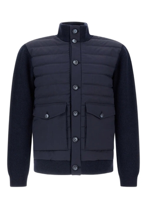 Herno high-neck quilted jacket - Blue