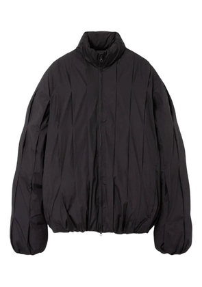 Post Archive Faction Coccon pleated down jacket - Black