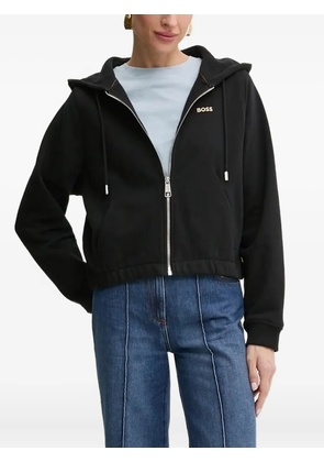BOSS long-sleeve zip-front hooded - Black