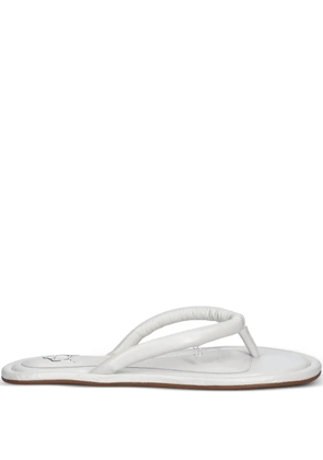 NAKED WOLFE Grenada leather thong sandals - White