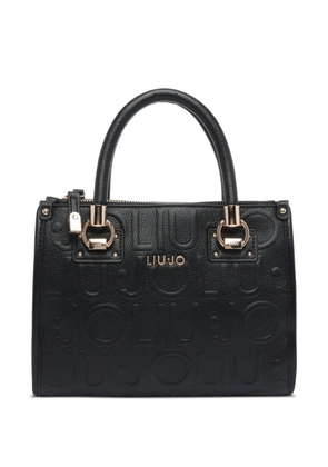 LIU JO embossed-logo tote bag - Black