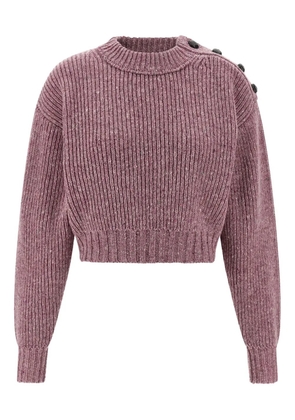 Chloé long-sleeve button-detailed sweater - Pink