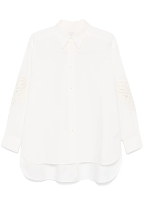 Paul Smith floral-embroidery shirt - White