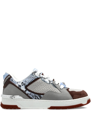 Versace Greca snakeskin-effect sneakers - Grey
