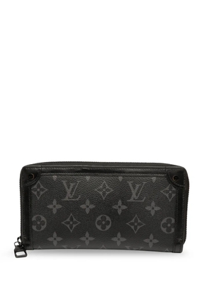 Louis Vuitton Pre-Owned 2021-2025 Monogram Eclipse Trunk Zippy Wallet long wallets - Black
