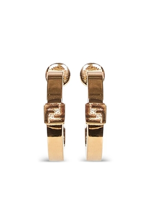 FENDI FF-logo hoop earrings - Gold