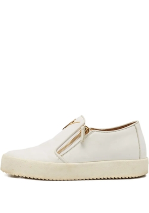 Giuseppe Zanotti Vintage Eve leather zip-up sneakers - White