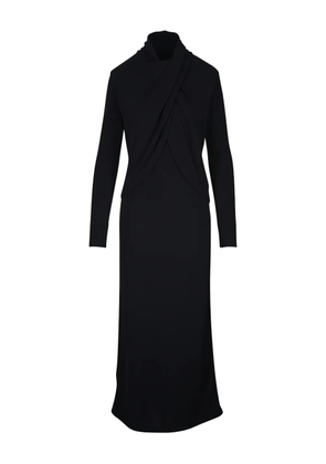 Johanna Ortiz Celestial Silence twisted long-sleeve midi dress - Black