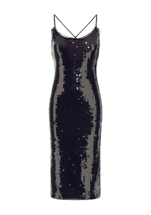 Roberto Cavalli sequin-embellished cross-back dress - Black
