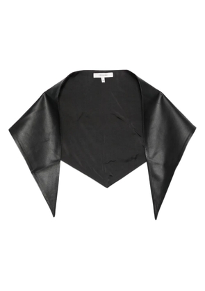 LEMAIRE triangular leather scarf - Black