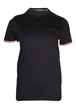 Moncler Vintage striped-cuffs cotton T-shirt - Black