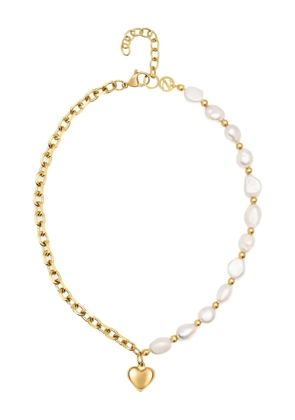 Nialaya Jewelry Baroque Love heart-pendant necklaces - Gold