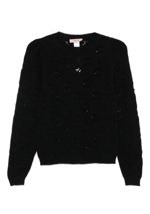 TWINSET floral-pattern sweater - Black