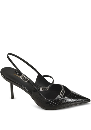 Le Silla crystal-embellished slingback pumps - Black