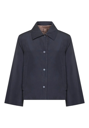 Weekend Max Mara logo-patch quilted coat - Blue