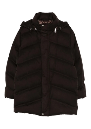 Brett Johnson hooded quilted jacket - Brown
