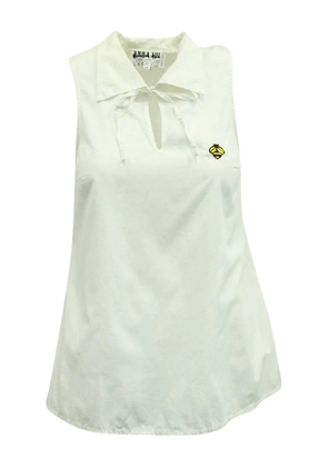 Anna Sui Vintage bee-embroidered sleeveless top - White