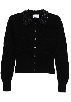 DES PHEMMES openwork cardigan - Black