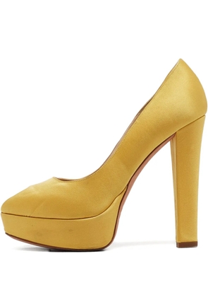 Alexander McQueen Pre-Owned 100mm platform pumps - Yellow
