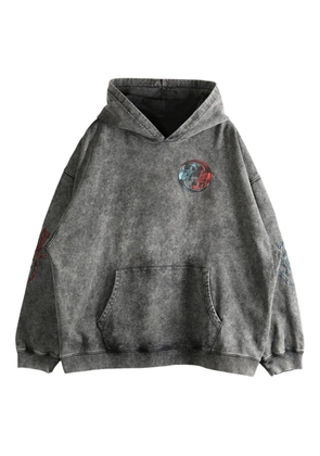 D-R-G-N Counter embroidered hoodie - Grey