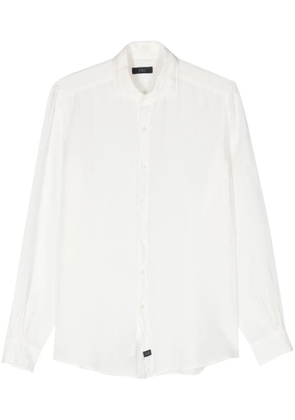 Fay long-sleeves linen shirt - White