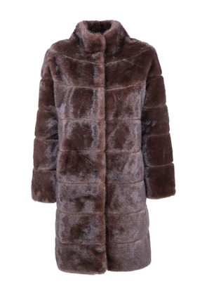 Betta Corradi quilted faux-fur coat - 00041 FONDENT DARK BROWN