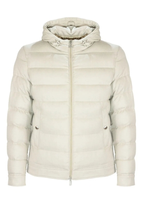 Eleventy welt-pockets padded jacket - Neutrals